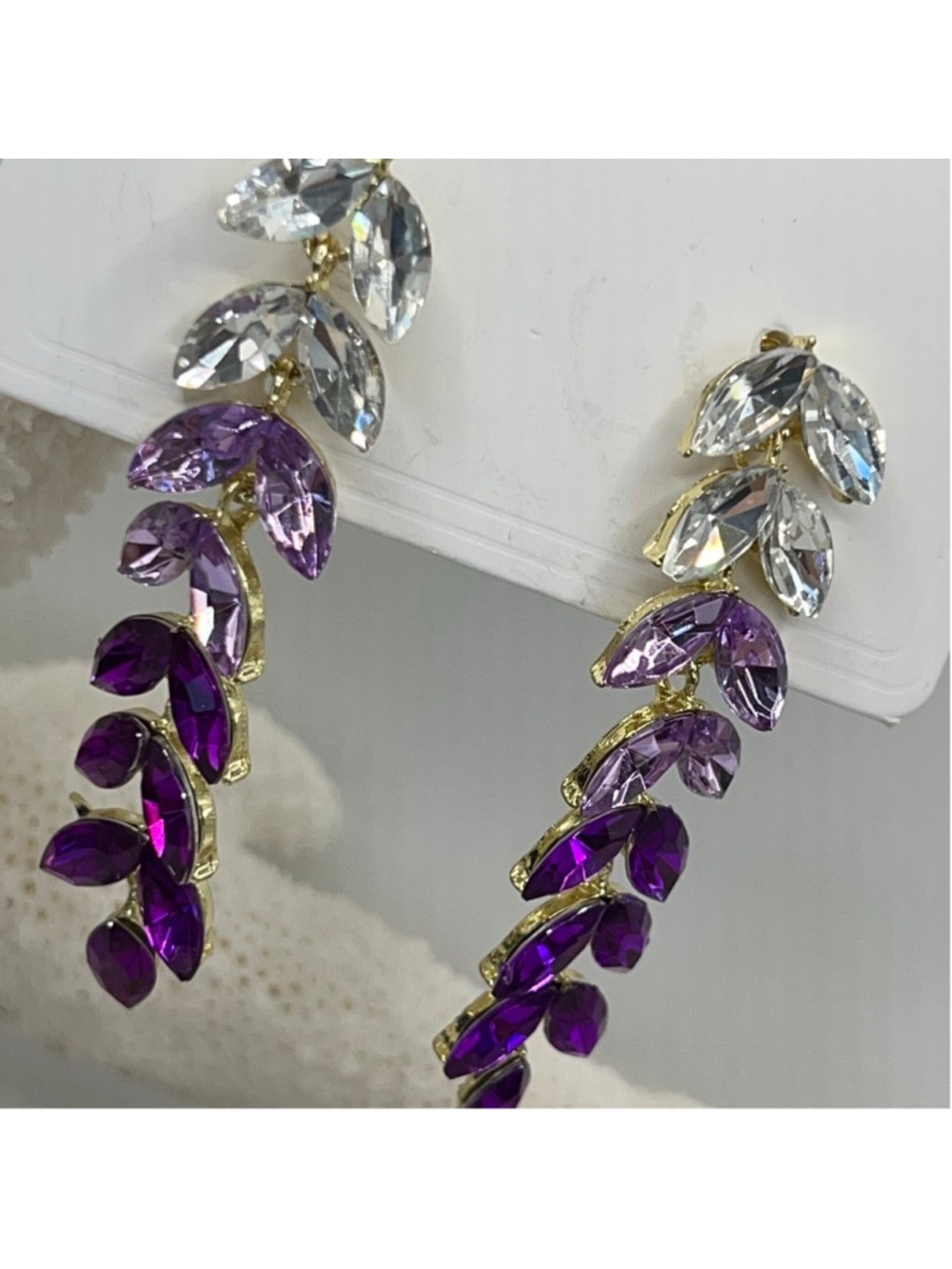 baubles gold crystal dangle earrings